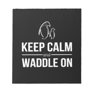 Pinguine Behielt Ruhe und Gaddel auf Notizblock