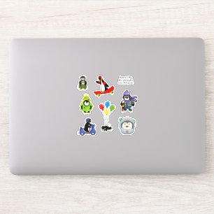 Pinguine bei Play Custom-Cut Vinyl Sticker