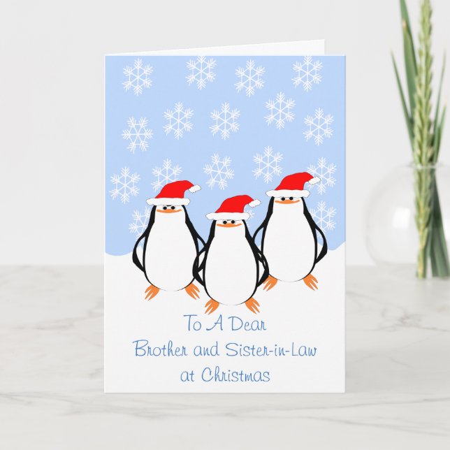 Pinguine Brother Ehefrau Weihnachten (Vorderseite)