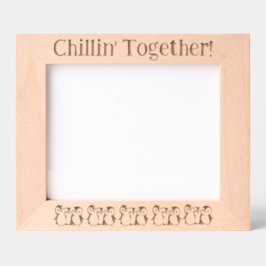 Pinguine, Chillin' Together, 10 x 8" Landschaft Geätzte Rahmen