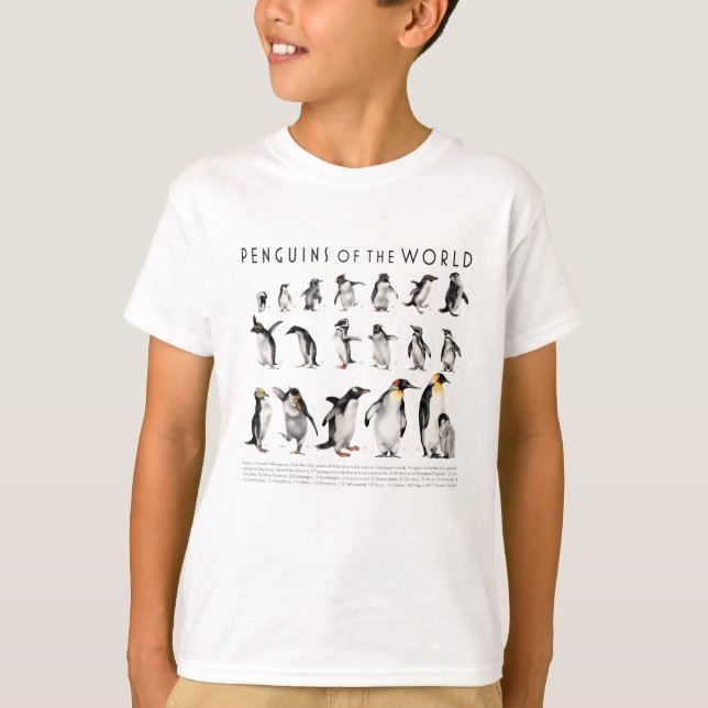 Pinguine der Welt T-Shirt (Vorderseite)