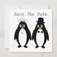 Pinguine Design Save the Date Einladung Hochzeitsf