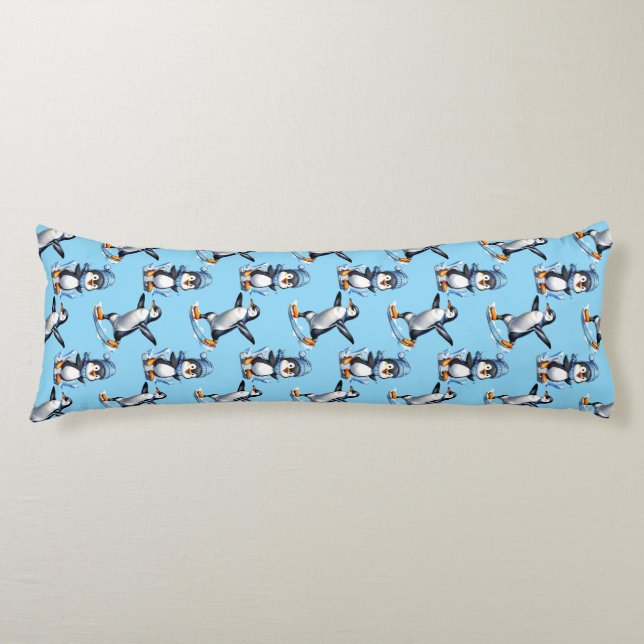 Pinguine Design Seitenschläferkissen (Vorderseite)