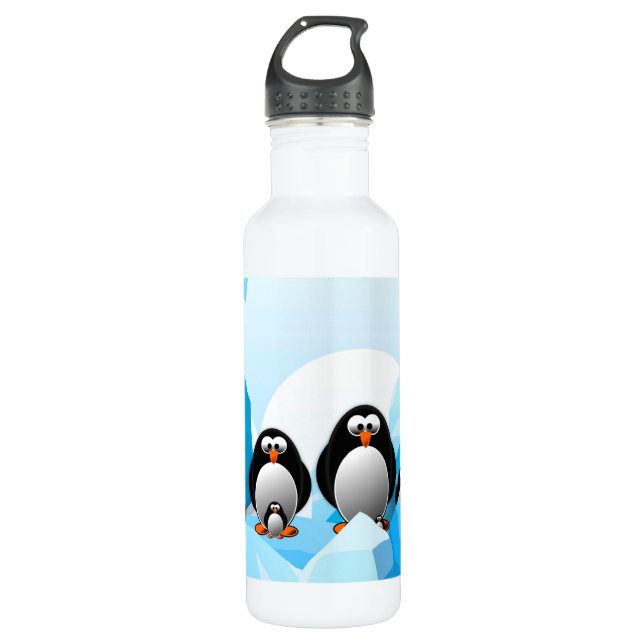 Pinguine Edelstahlflasche (Vorderseite)