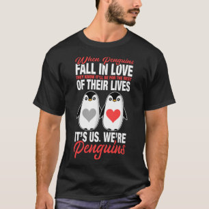 Pinguine fallen in Liebe Pinguin Pinguin Couple T-Shirt