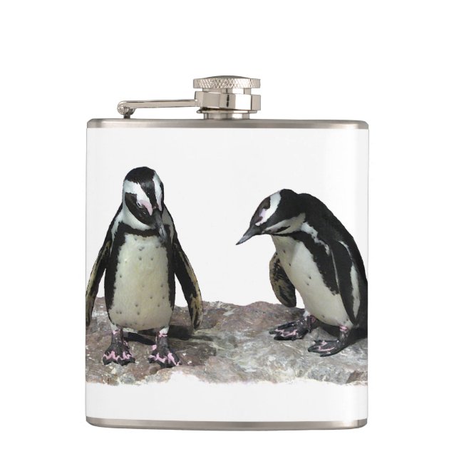 Pinguine Flachmann (Vorderseite)