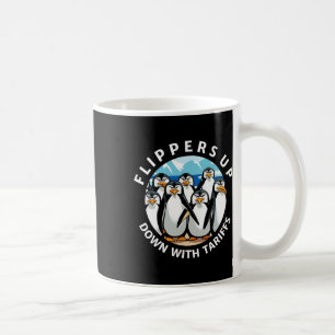 Pinguine Flossen Hoch Protest Gegen Trump Zölle Kaffeetasse