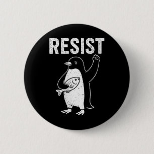 Pinguine-Frauenpinguine gegen Zölle widersetzen Pi Button