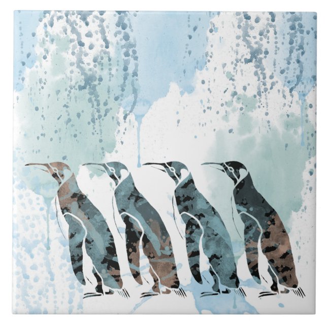 Pinguine Friends Forever Fliese (Vorderseite)