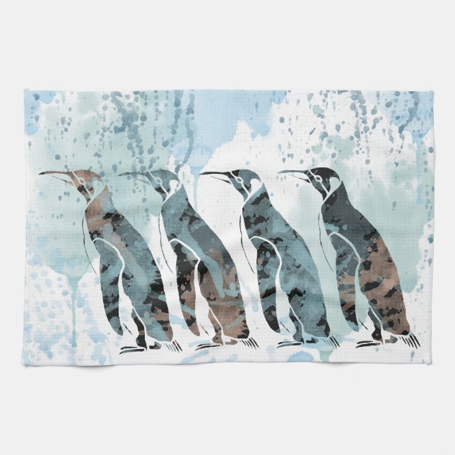 Pinguine Friends Forever Geschirrtuch (Horizontal)
