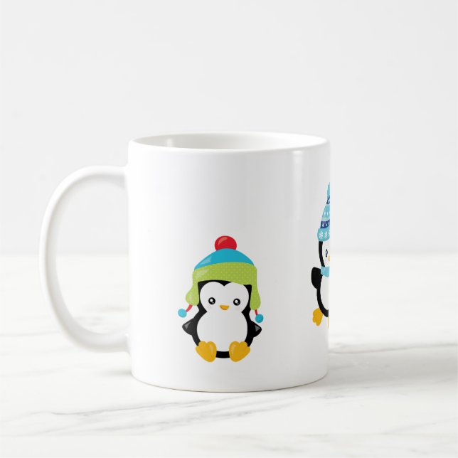 Pinguine für den Winter Tasse (Links)