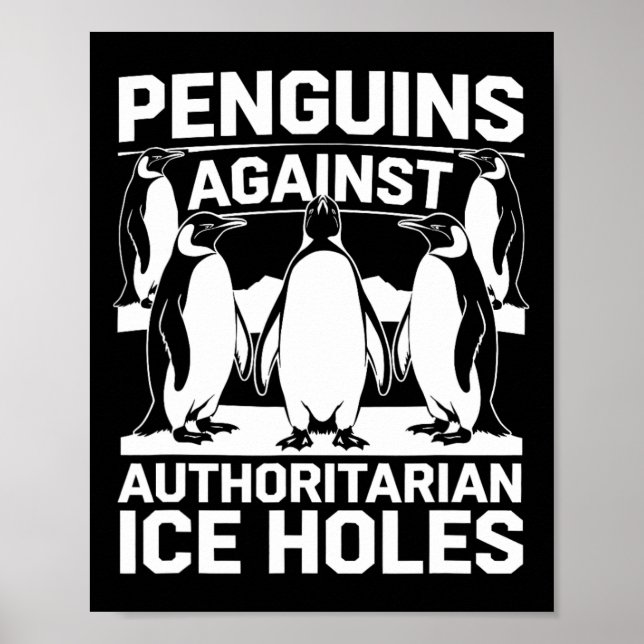 Pinguine gegen autoritäre Eishöhlen widerstehen ei Poster (Vorne)