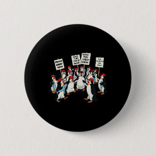 Pinguine gegen Tariff Funny Pinguin Antizoll Button
