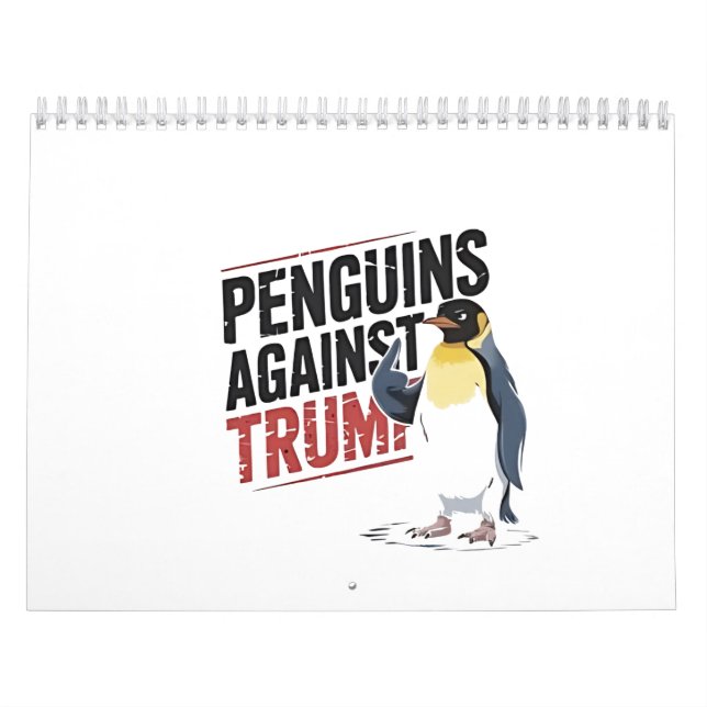 Pinguine gegen Trump gegen Trump USA Kalender (Titelbild)