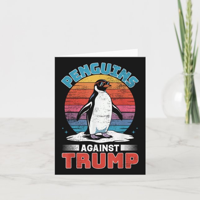 Pinguine gegen Trump Pinguin tappen gegen Tr Karte (Vorderseite)