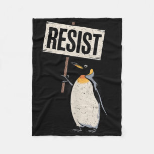Pinguine gegen Zölle Pinguin-Protest Widerstehen  Fleecedecke