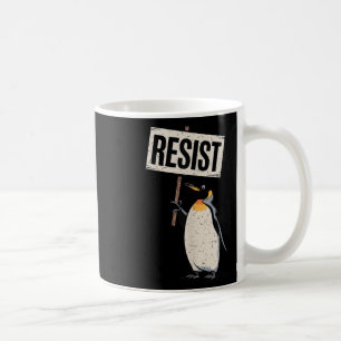 Pinguine gegen Zölle Pinguin-Protest Widerstehen Kaffeetasse