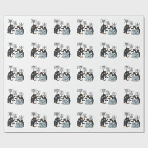 Pinguine gegen Zölle und Trump Geschenkpapier