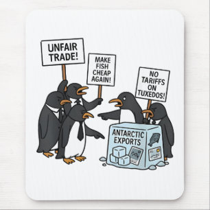 Pinguine gegen Zölle und Trump Mousepad