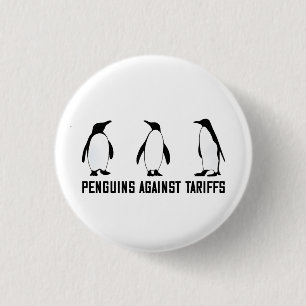 Pinguine gegen Zölle und Trump-Steuerpolitik Button