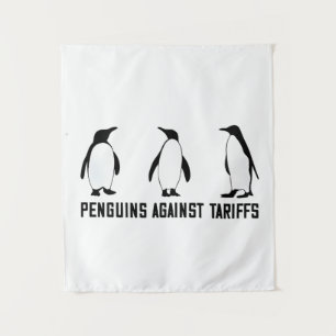 Pinguine gegen Zölle und Trump-Steuerpolitik Wandteppich