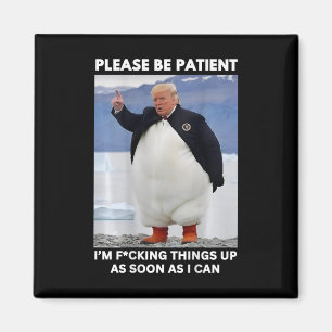 Pinguine gegen Zölle und Trumpf-Protesthänder Magnet