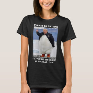 Pinguine gegen Zölle und Trumpf-Protesthänder T-Shirt