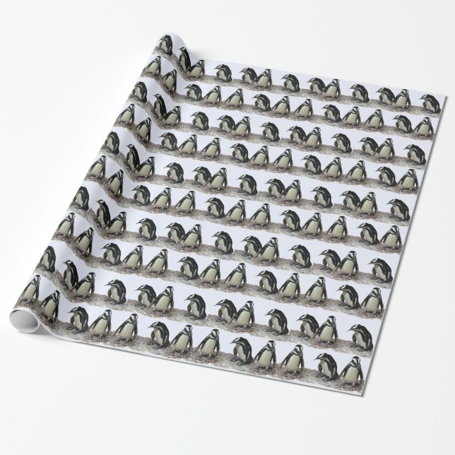 Pinguine Geschenkpapier (Ungerollt)