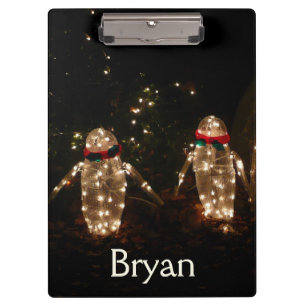 Pinguine Holiday Light Display Klemmbrett