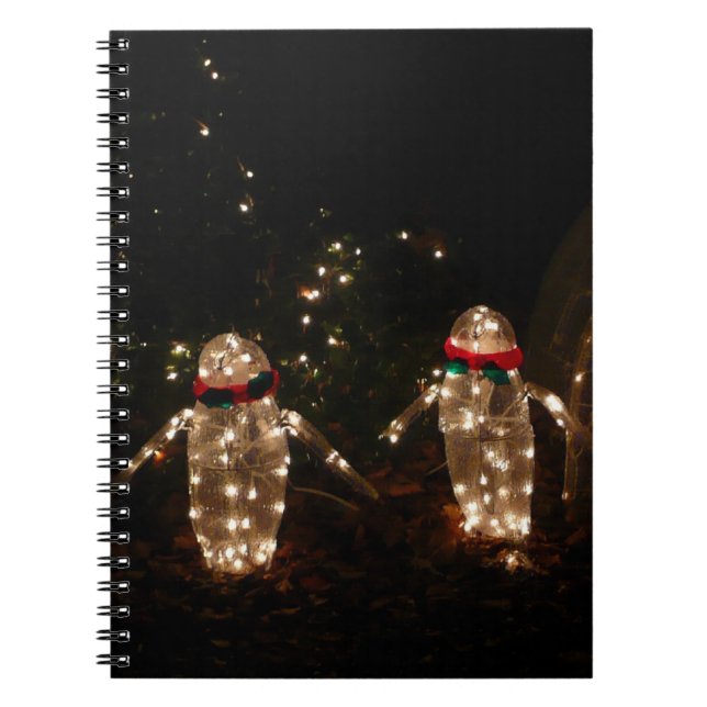 Pinguine Holiday Light Display Notizblock (Vorderseite)