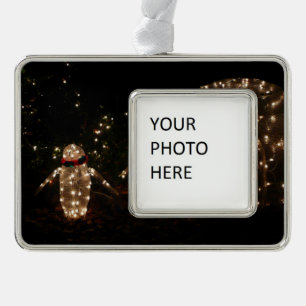 Pinguine Holiday Light Display Rahmen-Ornament Silber
