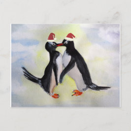 Pinguine Holiday Postcard Postkarte