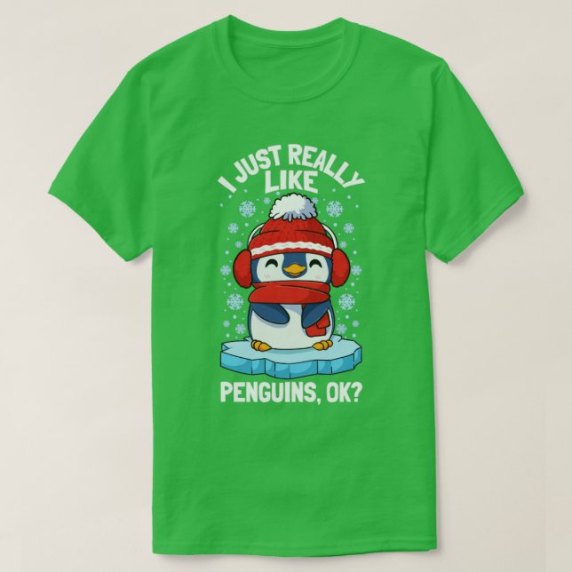 Pinguine Ich mag Pinguine2 T-Shirt (Design vorne)