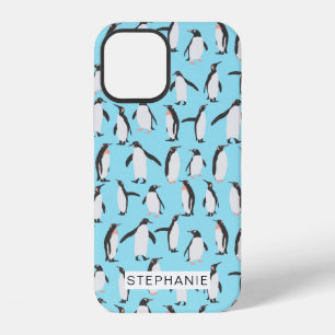 Pinguine im Schnee Muster iPhone 12 Hülle