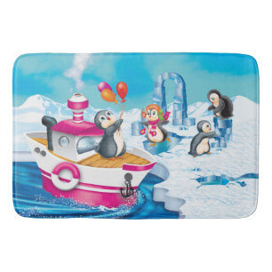 Pinguine in der Antarktis Badematte