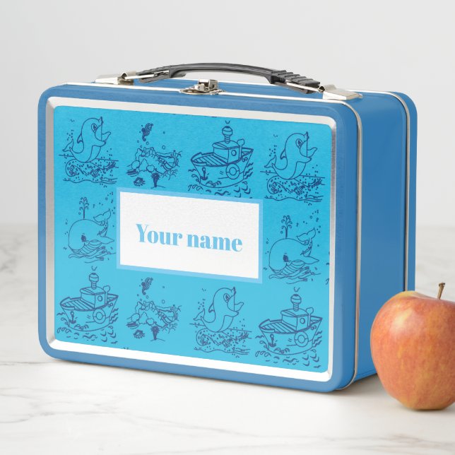 Pinguine in der Antarktis Metall Brotdose (Beispiel)