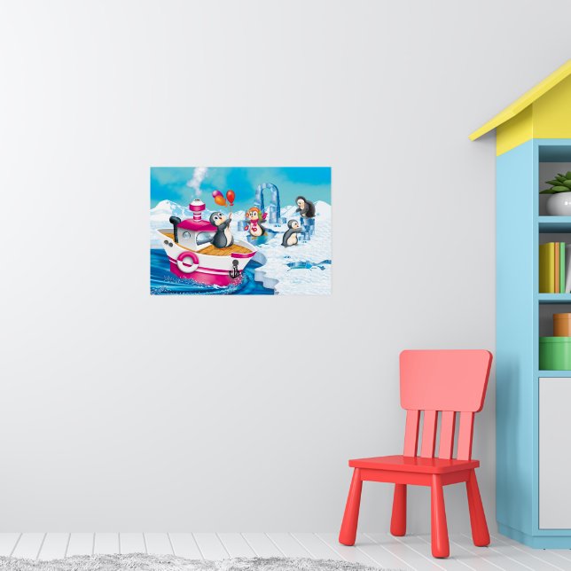 Pinguine in der Antarktis Poster (Kinderzimmer 1)