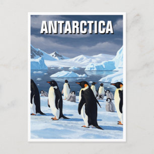 Pinguine in der Antarktis Postkarte