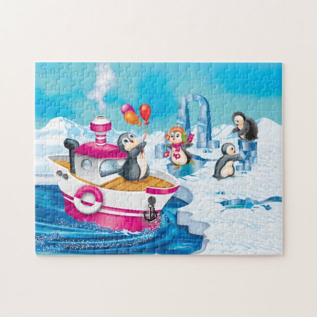 Pinguine in der Antarktis Puzzle (Horizontal)