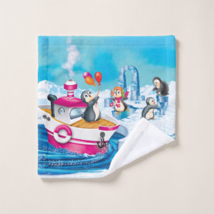 Pinguine in der Antarktis Waschlappen