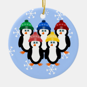 Pinguine in der keramik ornament