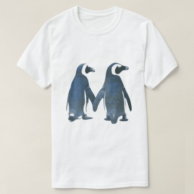 Pinguine in der Liebe T-Shirt (Design vorne)