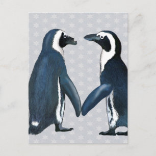 Pinguine in Liebe Postkarte