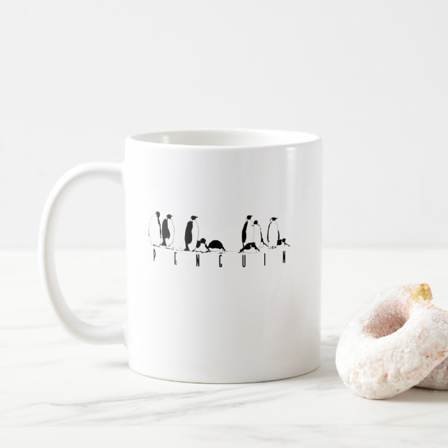Pinguine Kaffeetasse (Mit Donut)
