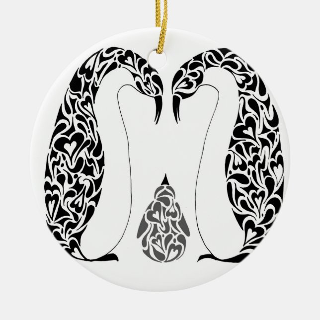 PINGUINE KERAMIKORNAMENT (Vorne)