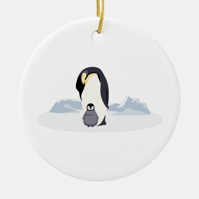 Pinguine Keramikornament (Vorne)