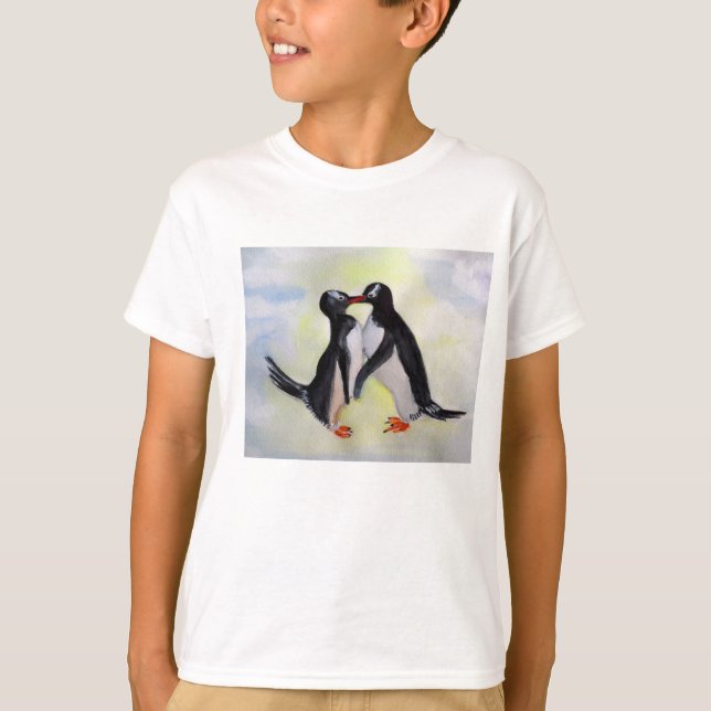 Pinguine Kids' Sport-Tek Angepasstes Langschläfche T-Shirt (Vorderseite)