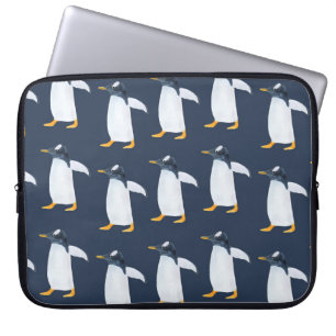 Pinguine: Kleine dunkle Wasserfarbe Laptopschutzhülle