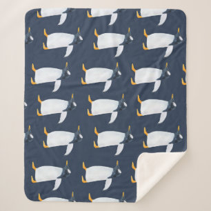 Pinguine: Kleine dunkle Wasserfarbe Sherpadecke