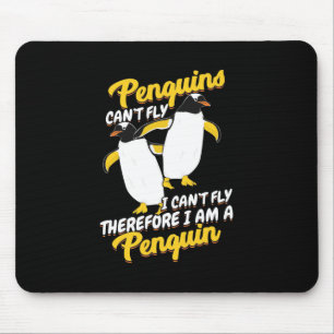 Pinguine können nicht fliegen ich kann nicht flieg mousepad